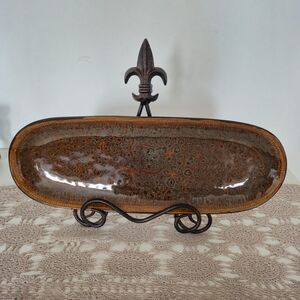 Bowring Rustic Earth Tones Oval Platter/Tray